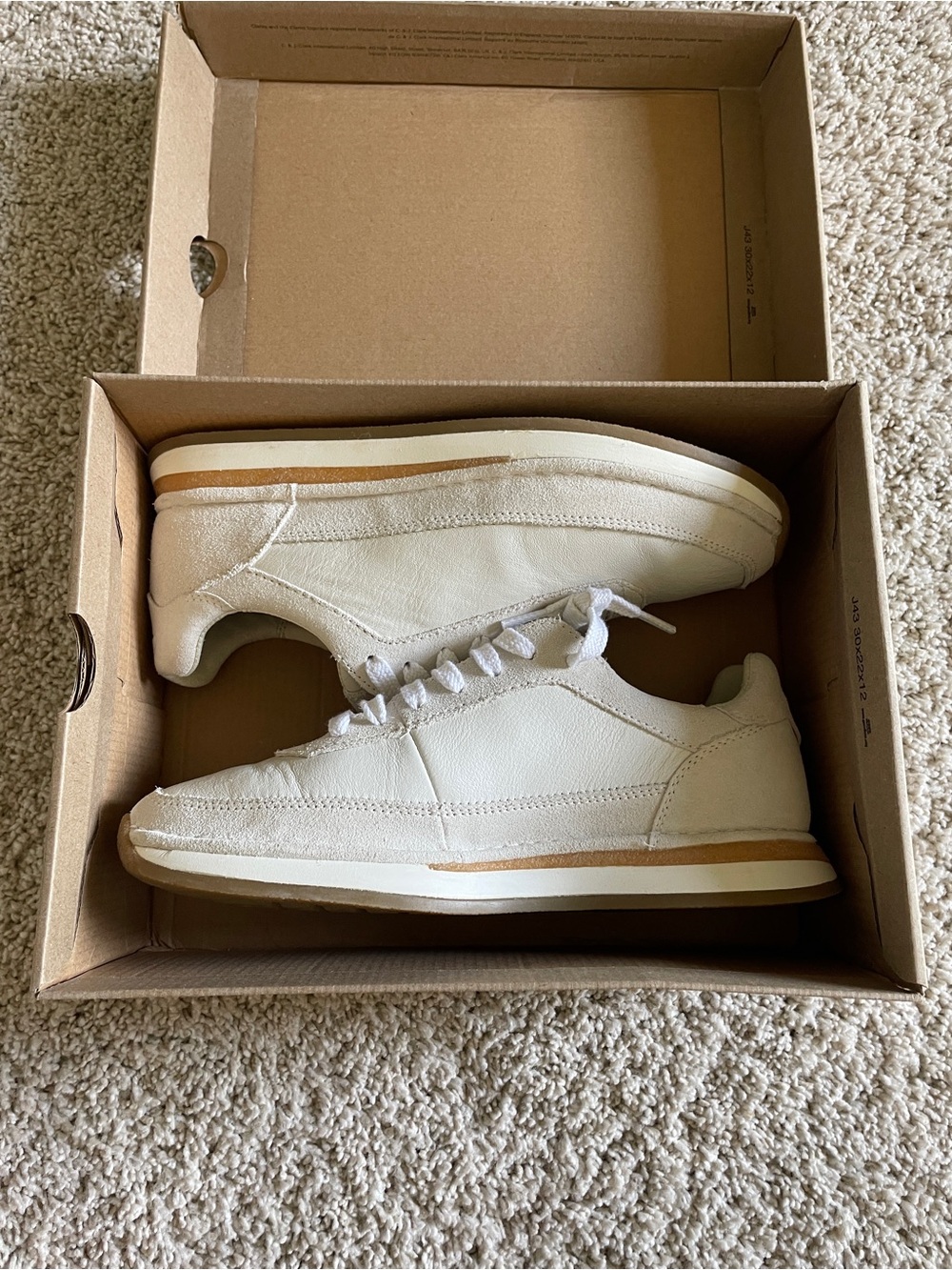 Clarks CraftRun Lace Sneakers White Combination Men’s size 8 NEW IN BOX - Picture 3 of 9